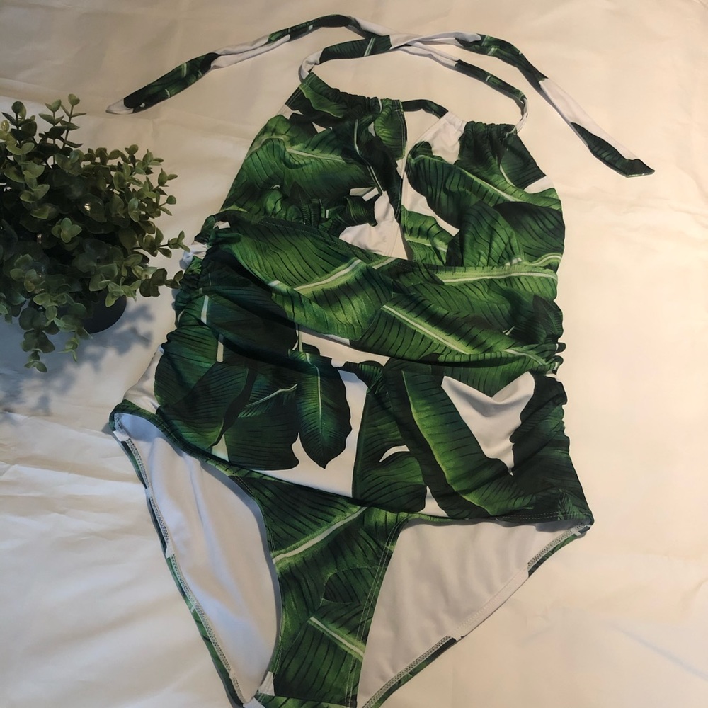 Tropical one piece bikini size XL